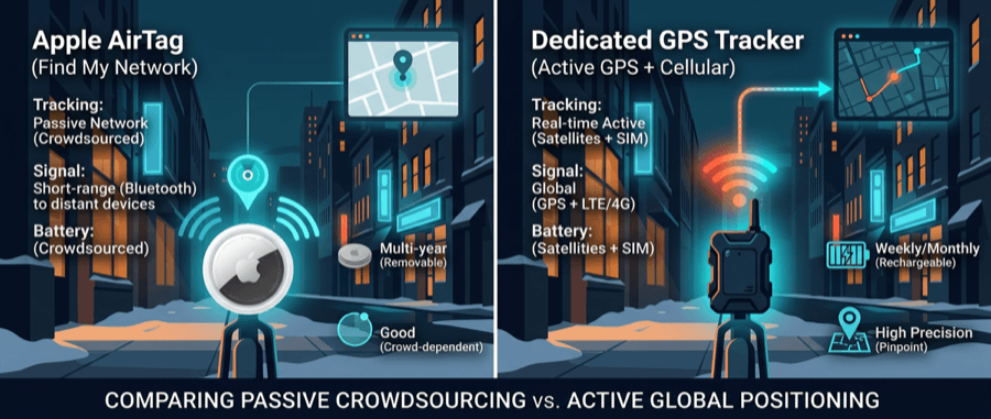 AirTags vs GPS Trackers 2026: Real Cost Comparison ($29 vs $40/mo)