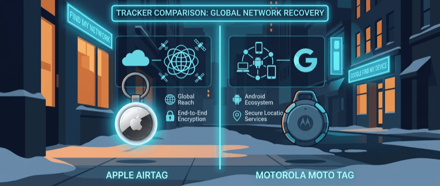 AirTags vs Moto Tag 2026: Business Tracking Comparison (Apple vs Google Network)