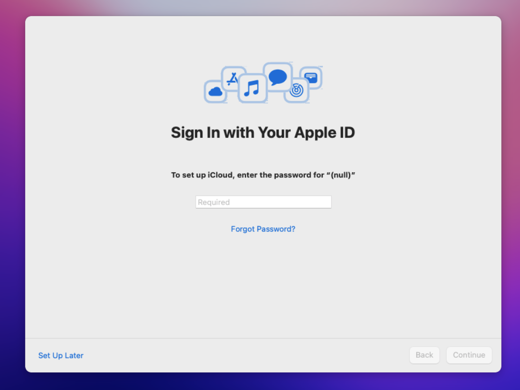 iCloud Sign In